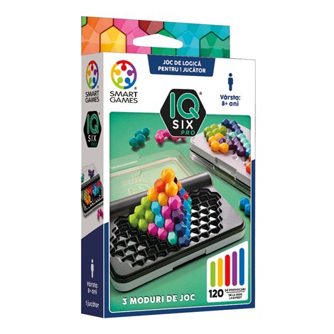 Smart Games - IQ Six Pro, joc de logica cu 120 de provocari, 8+ ani, editie lb. Romana - imagine 6